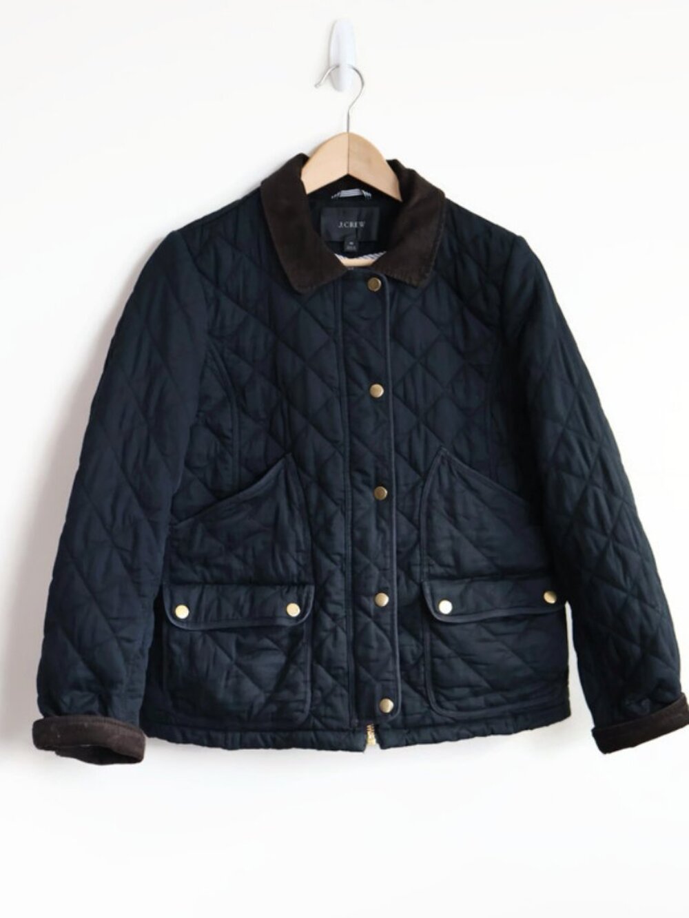 J.CREW - Size M - Quilted Barn Jacket - Black